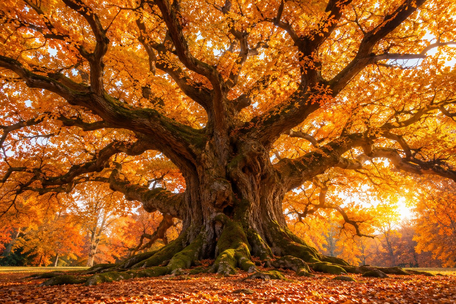 Grand arbre d'automne — deuil et funérailles en Suisse